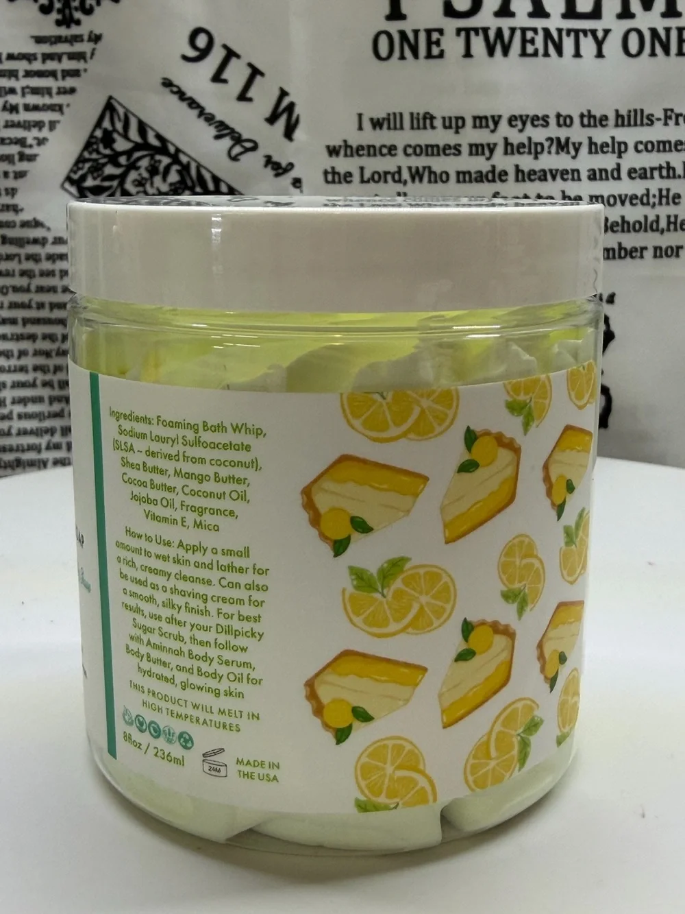 Aminnah Lotion & Whipped Foaming Soap Set With Lip Gloss- Lemon Scented